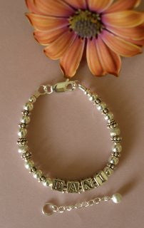 Bali Sterling Silver Custom Name Personalized Bracelet