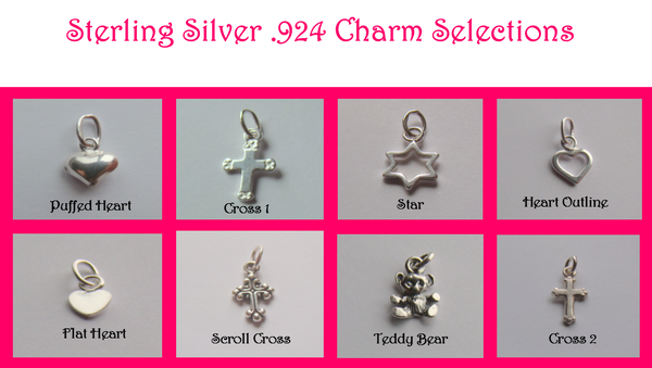 Genuine Sterling Silver .925 Charms 7mm to 12mm Add to Any Bracelet