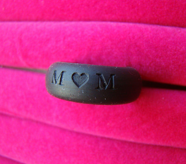 Custom Personalized Engraved Name Silicone Adult Ring Band