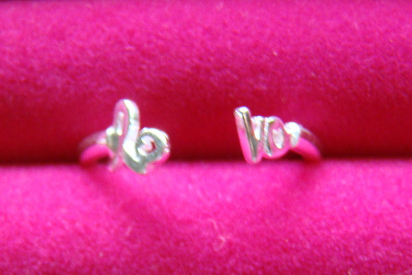 Love Ladies Ring Adjustable Sterling Silver