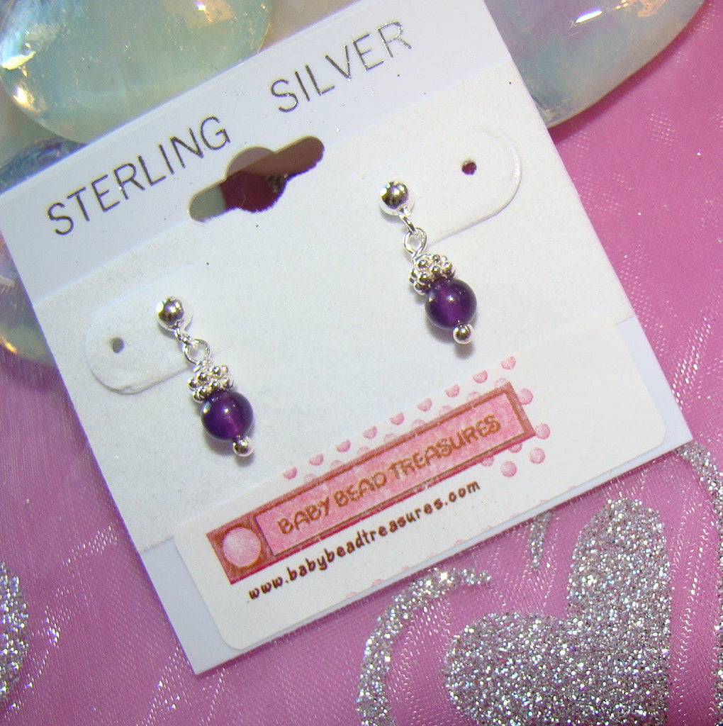 Sterling Silver Gemstone Natural Birthstone Drop Earrings
