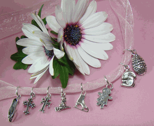 Special Ocassion Sterling Silver Bracelet Charms 10mm to 14mm