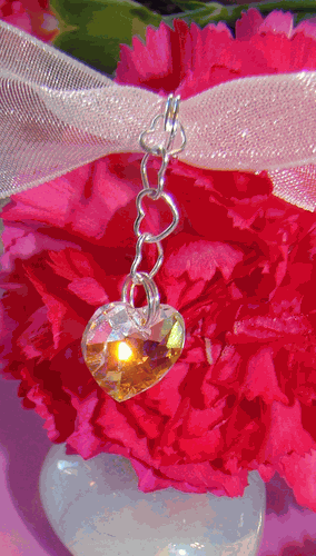 Swarovski Crystals Sparkling 10mm Heart Dangle Charm or Earrings