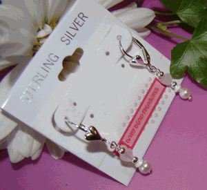 All Hearts Rose Quartz Natural Pearl Drop Earrings