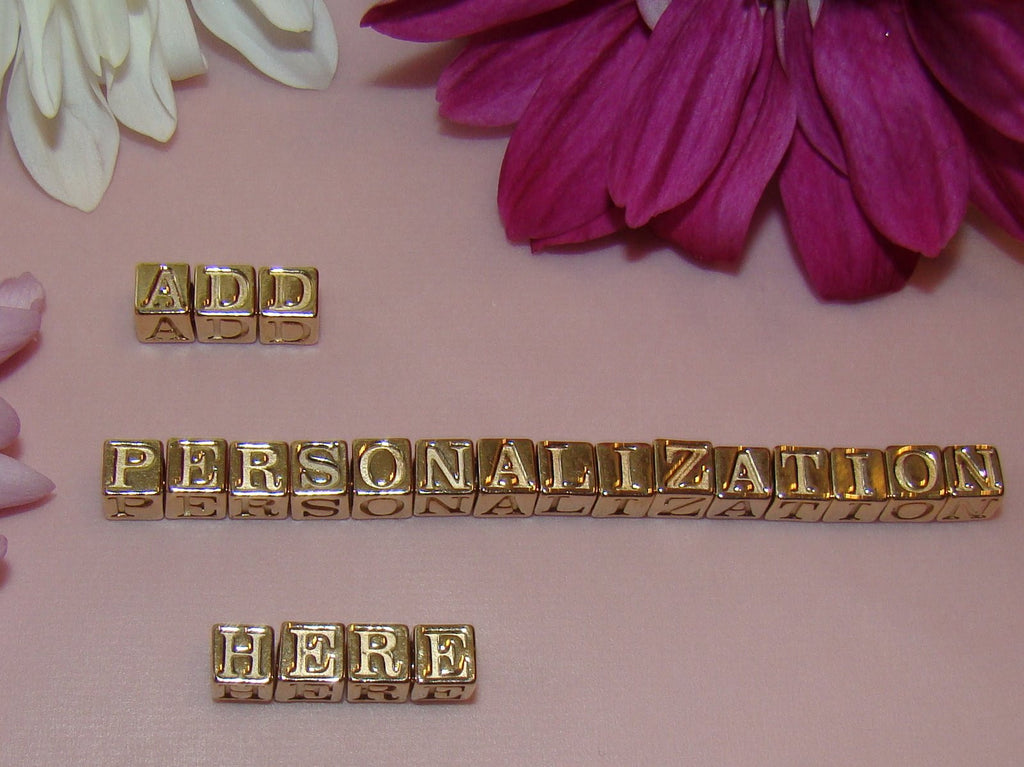 14K Gold Vermeil Individual Name Letters
